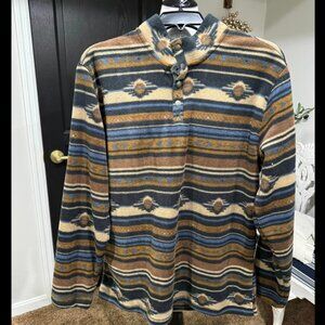 ROWM Mesa Sunset Quarter Snap Fleece Size XL Tall XLT NWT Southwestern Southwest